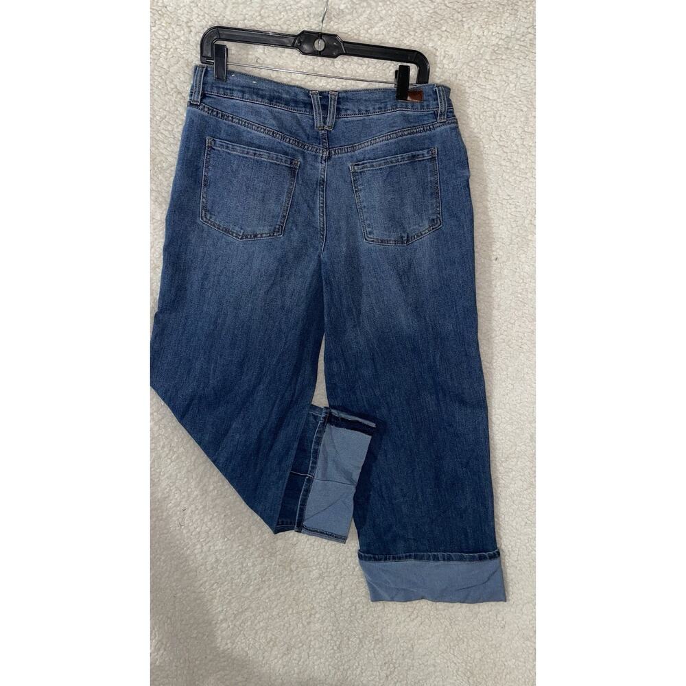 Blue Revival Jeans Womens 28 Blue Mid Rise Straight Frayed Hem Stretch Denim